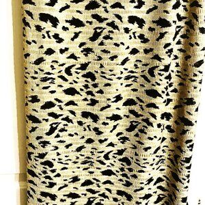 Pleat Pleat by Rafael Gold Black Pleated Maxi Skirt XL Chic